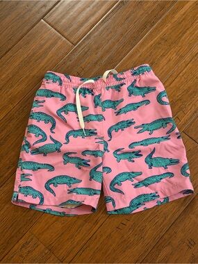 Chubbies Kids Pink Alligator Print Swim Shorts